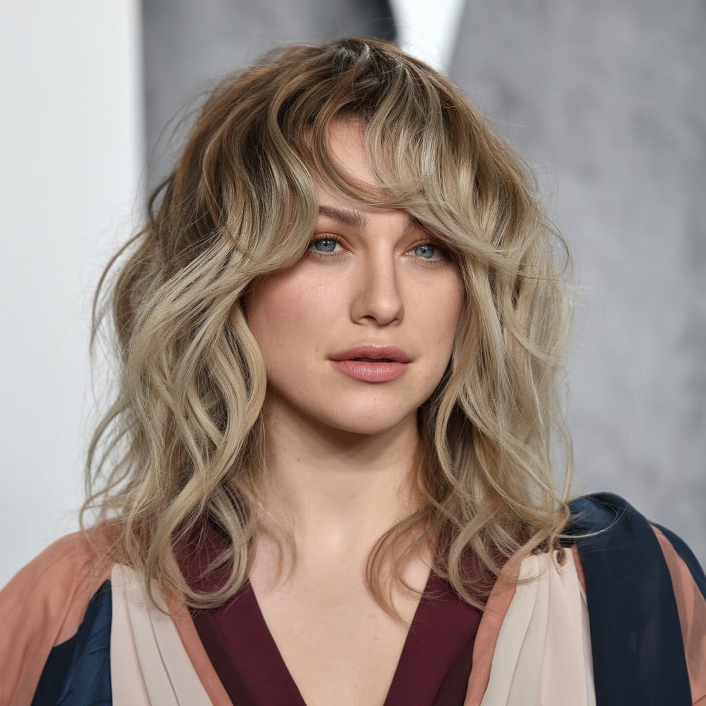 Layered Wolf Cut with Soft Curls