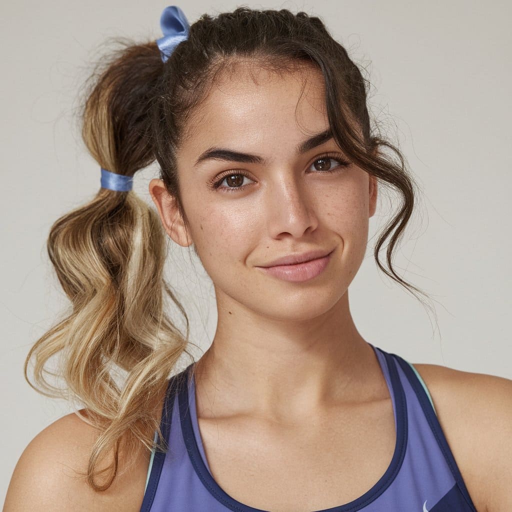 Ponytail with Ribbon