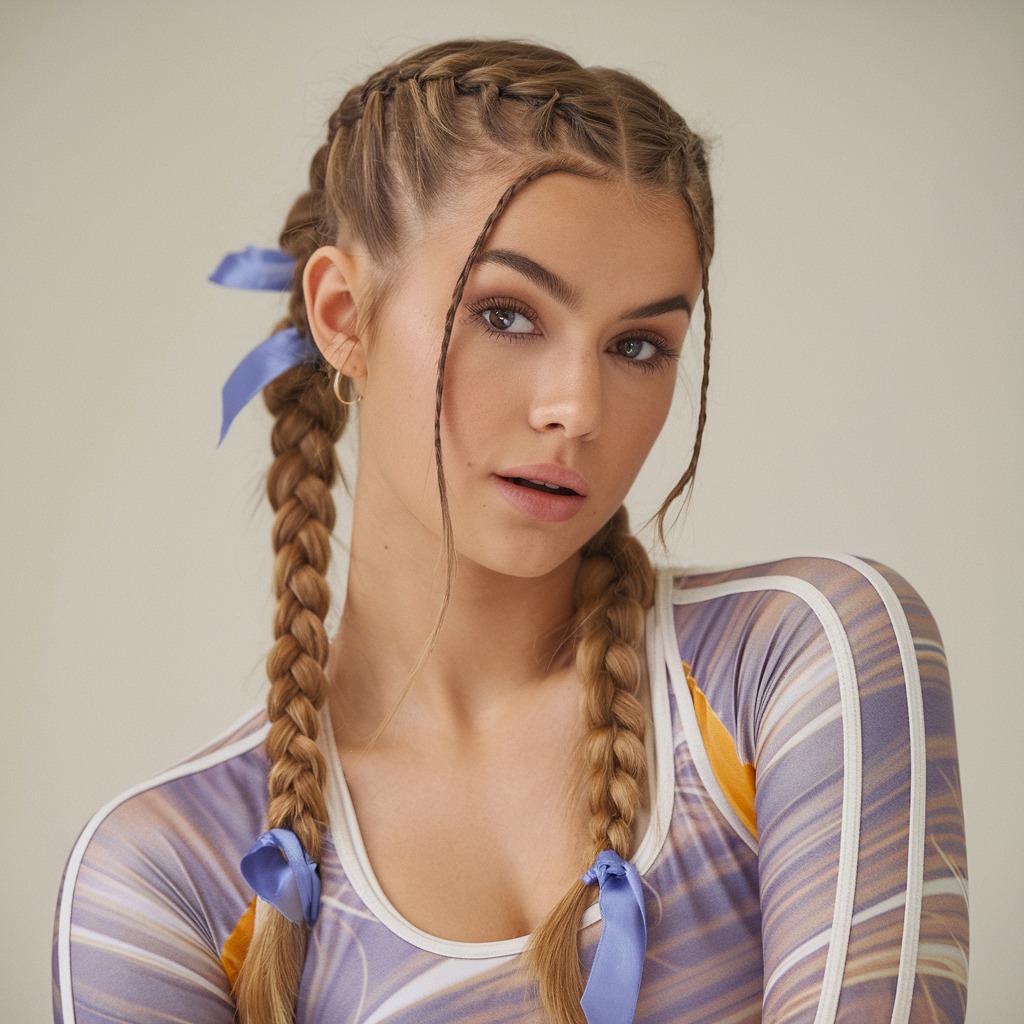 Easy Braided Style with Ribbon